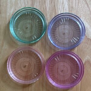 VTG Tupperware Acrylic Pastel Watercolor Coasters Set of 4 #1671